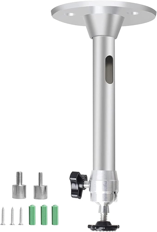 Drsn Mini Ceiling Projector Mount - for Projectors CCTV DVR Cameras - Compatible with QKK, VANKYO,DR.J, DBPOWER - Length 175mm/6.88in Silver