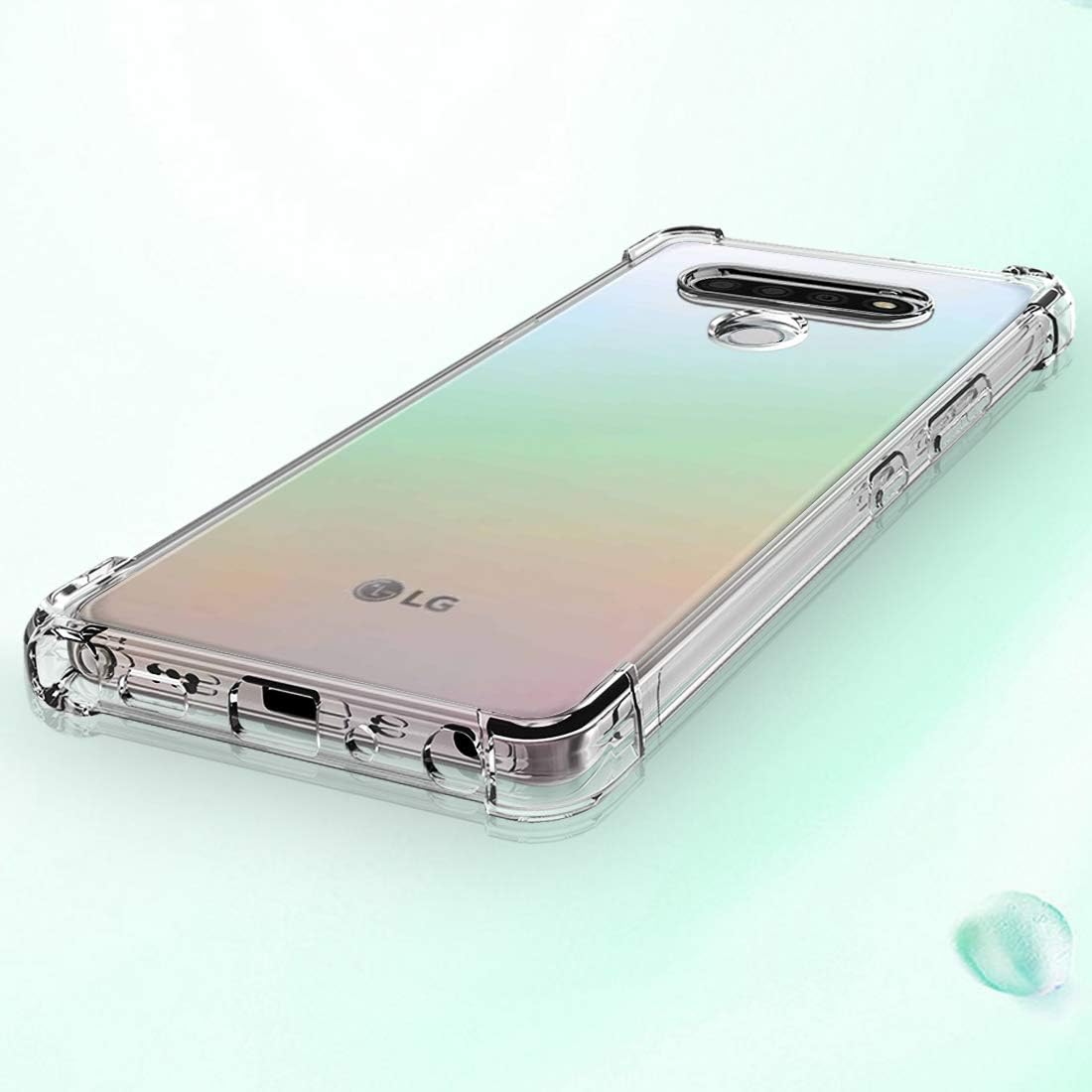 Osophter Clear Transparent Case for LG Stylo 6, Reinforced Corners, TPU Shock-Absorption Flexible Cover.
