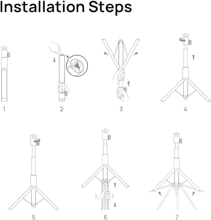 XGIMI Projector Stand, Portable Telescopic Floor Tripod,for Horizon/Horizon Pro(Ultra,20,20 Max,S Pro,S Max)/Elfin/H2/MOGO2 PRO/MoGo 3 Pro/MoGo 4/Halo+ and Other Brand Projectors,360°Free Rotation
