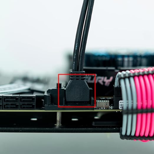 LINKUP - USB 3.2 Gen 2 (USB 3.1) Internal Adapter 20-Pin Motherboard Header Male to Female 10Gbps for PC USB-A Ports - Straight Type - Black 24cm