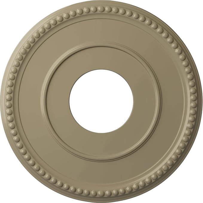 Ekena Millwork CM12BRGDF 12 1/2"OD X 3 7/8"ID X 3/4"P Bradford Ceiling Medallion Fits Canopies Up to 6 5/8", Gobi Desert