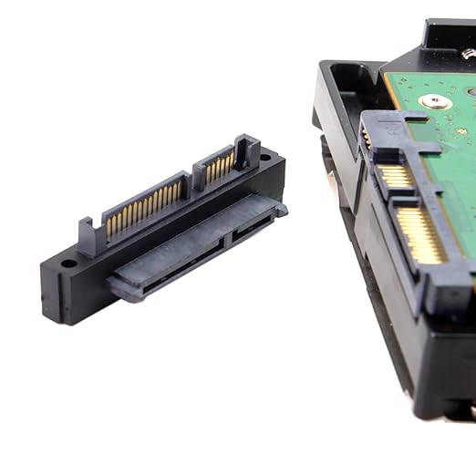 chenyang SATA 22Pin Male to Female 90 Degree UP Angled Gender Changer Connector Adapter for 2.5/3.5" Hard Disk Drive