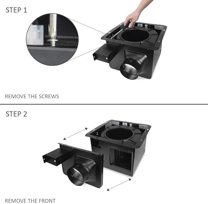 BV Bathroom Exhaust Fan 150CFM - Bathroom Fan,2.0 Sones, 4" Duct Collar| Energy-Saving Ventilation Fan- No Attic Access