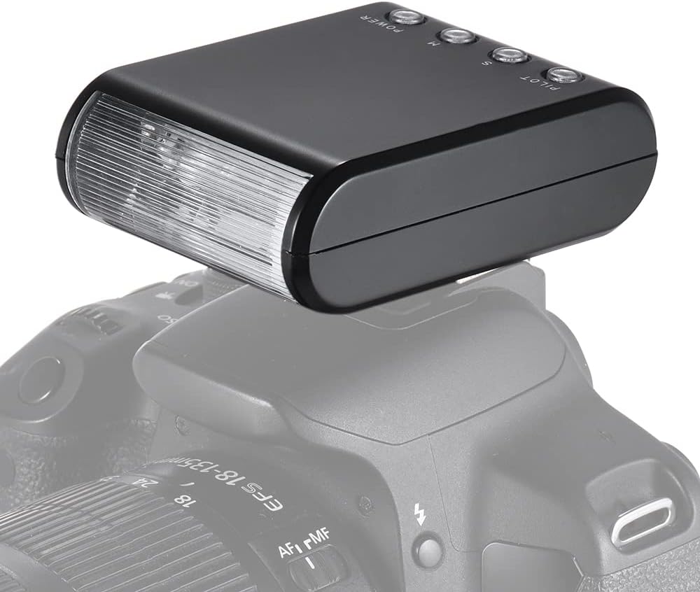 WS-25 Professional Mini Digital Slave Flash Speedlite On-Camera Flash with Universal Hot Shoe GN18 for Canon Nikon
