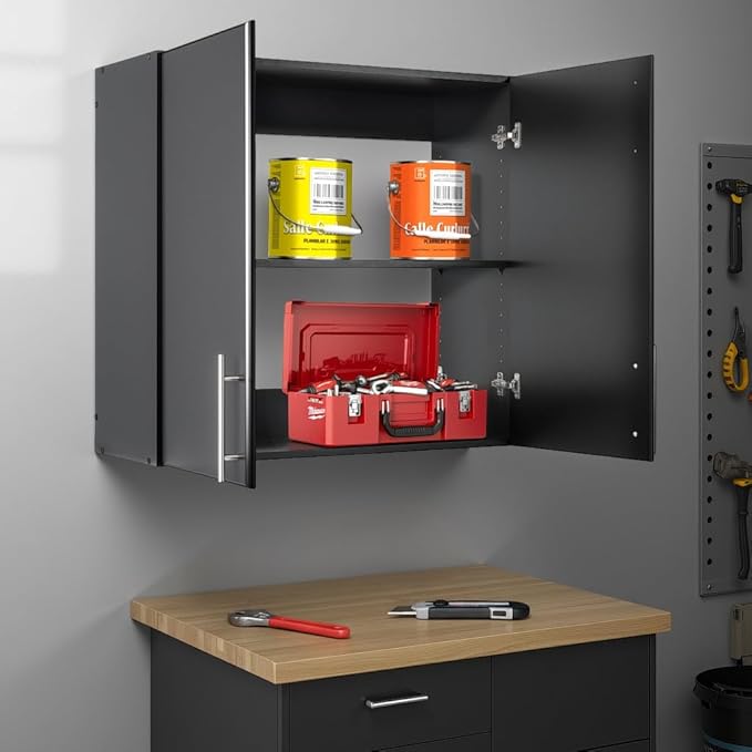 Prepac Elite 32 inch Wall Cabinet, Black