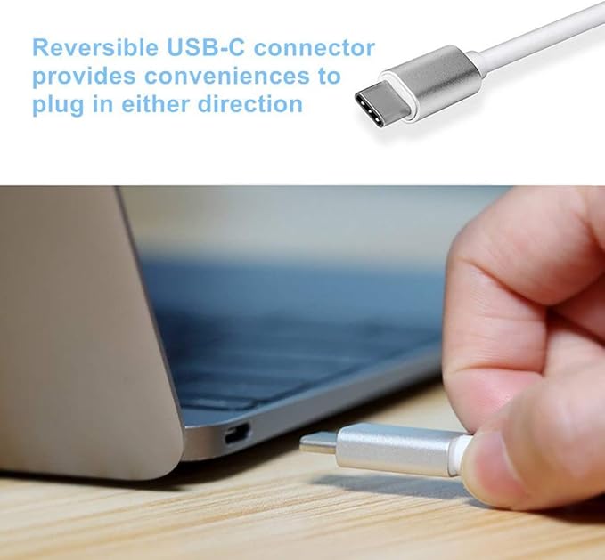 USB-C to VGA Adapter, USB 3.1 Type C (Thunderbolt 3) to VGA Converter Compatible with MacBook Pro, New MacBook, MacBook Air 2018, Dell XPS 13/15, Surface Book 2 and More (Silver)