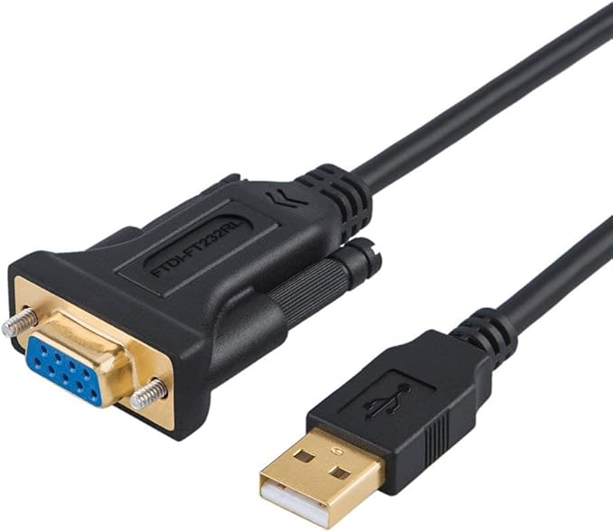 CableCreation [2-Pack] USB to RS232 Adapter with PL2303 Chip 10 FT, USB 2.0 to RS232 Female DB9 Serial Converter Cable for Cashier Register, Modem, Scanner, Digital Cameras, CNC, 3M Black