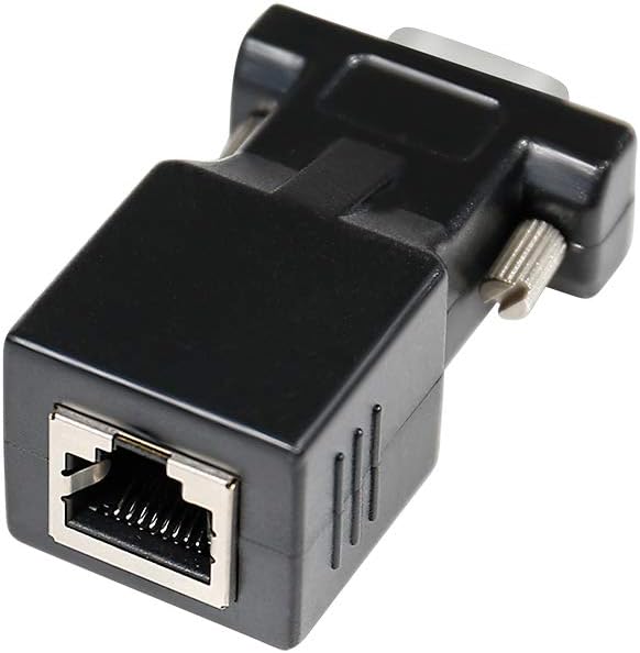 DTECH DB9 to RJ45 Serial Adapter RS232 Male to RJ-45 Female Ethernet Converter Compatible with Standard 9 Pin RS-232 Devices