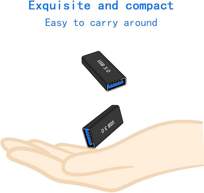 USB 3.0 Type A Female to Female Extension Adapter, USB to USB Adapter,4 Pack