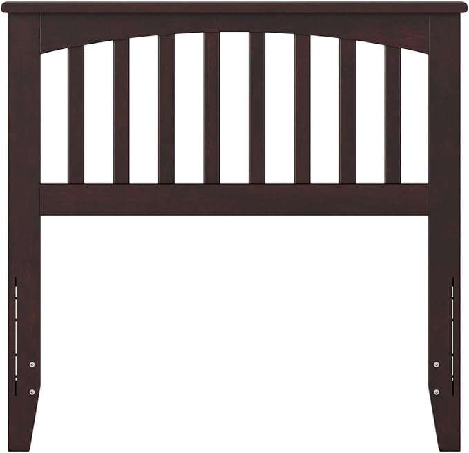 AFI, Mission Twin Solid Wood Headboard with Attachable Charger, Espresso