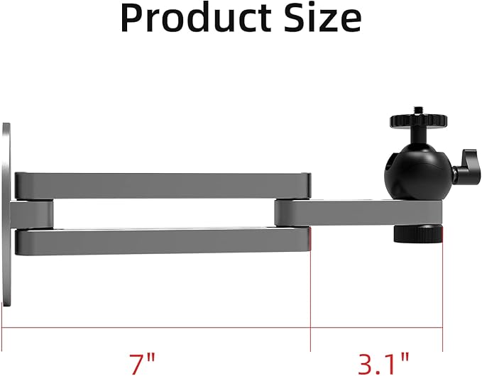 Foldable Projector Wall Mount Aluminum Alloy Adjustable Projector Stand Wall Mount for Projetctor Universal Porjector Mount Projectors Bracket with 360 Rotating