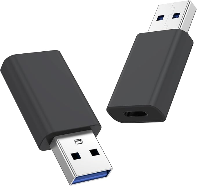 USB to USB C Adapter 2 Pack, USB-C Female to USB Male Adapter,OTG Charger Converter Compatible for Apple Watch Ultra iWatch/iPhone/Pro Max Plus/Airpods/iPad 9 10 Air 5 Mini 6/Car/Samsung