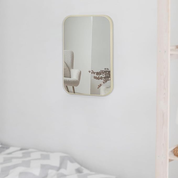 10Pcs Table Desk Vanity Makeup Mirror, 8-Inch Simple Portable Travel Mirror with Stand, Standing and Wall Hanging Dual-use Beige