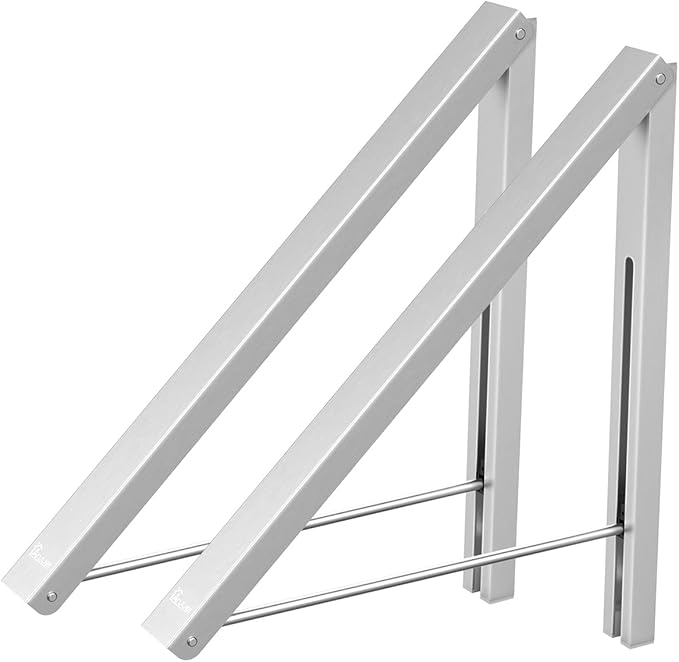 Wall Mounted Drying Rack Clothes Hanger Folding Wall Coat Racks Aluminum Home Storage Organiser Space Savers