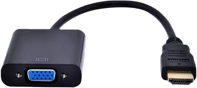 AYA 9" HDMI Male to VGA Female (15-Pin) Video Converter Adapter 1080p for PC, TV, Notebooks