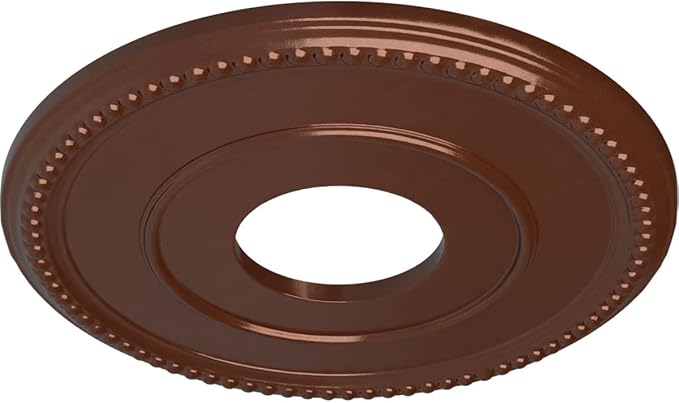Ekena Millwork CM12BRCPS 12-1/2" x 3-7/8" x 3/4" Bradford Ceiling Medallion, Copper Penny