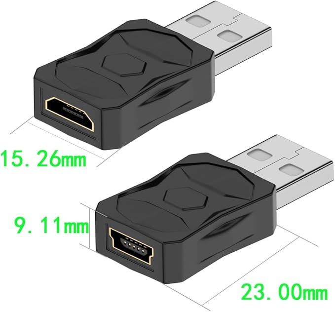 USB 2.0 Adapter Set USB/Type C/Micro/Mini Male to Female Converter Connector (12 pcs)