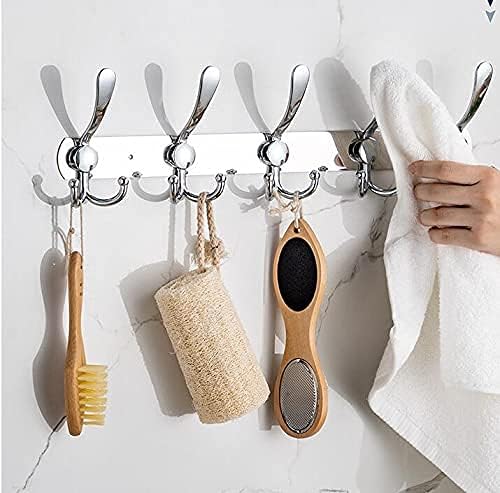 GlazieVault Coat Rack Wall Mount - Stainless Steel Coat Hooks (2 Pack) - Heavy Duty Wall Hooks for Clothes & Accessories