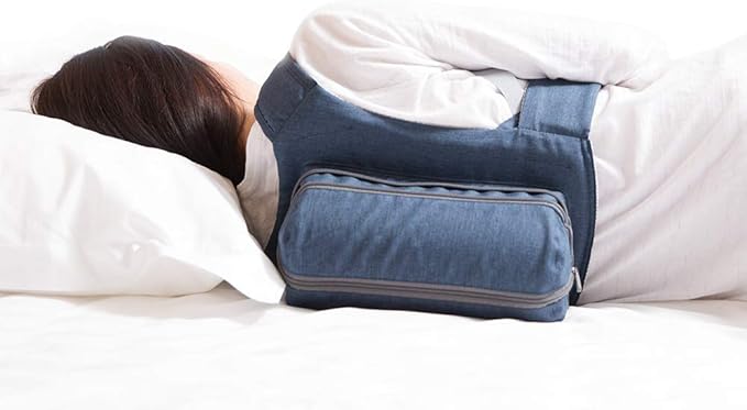 WoodyKnows Side-Sleeping Backpack, Sleep Position Trainer, Sleeping on The Side Alleviates Snoring Caused by Throat Issues (Small, Back Width＜16 Inch or 40 cm)
