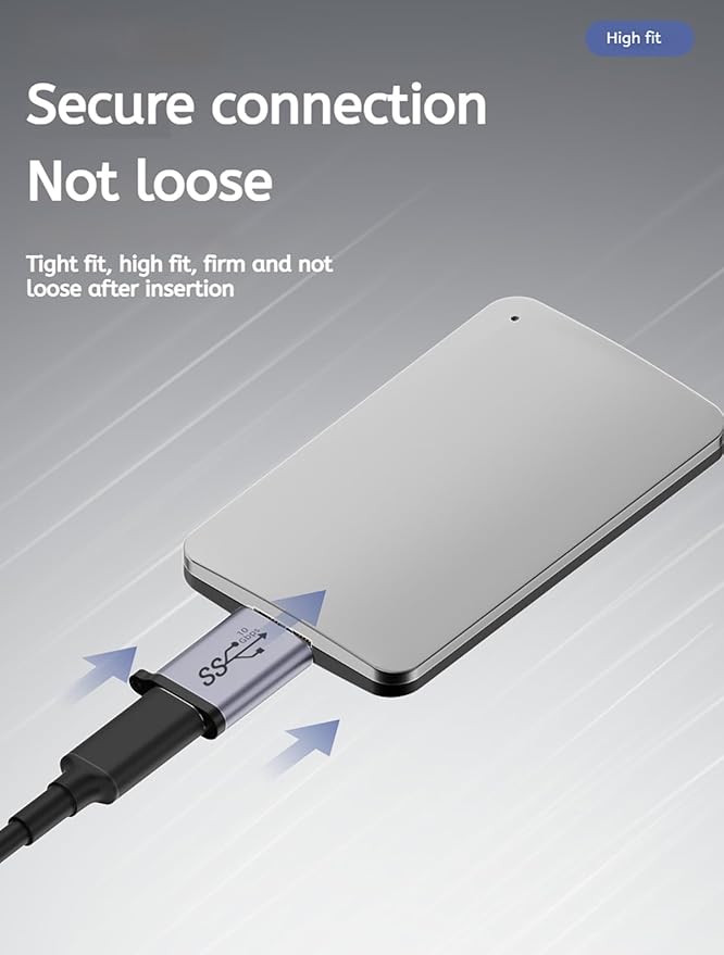 Micro USB B to USB A/C Male Adapter,USB 3.0 Micro B to USB A/C Female Adapter Cable Converter Connector (Grey)