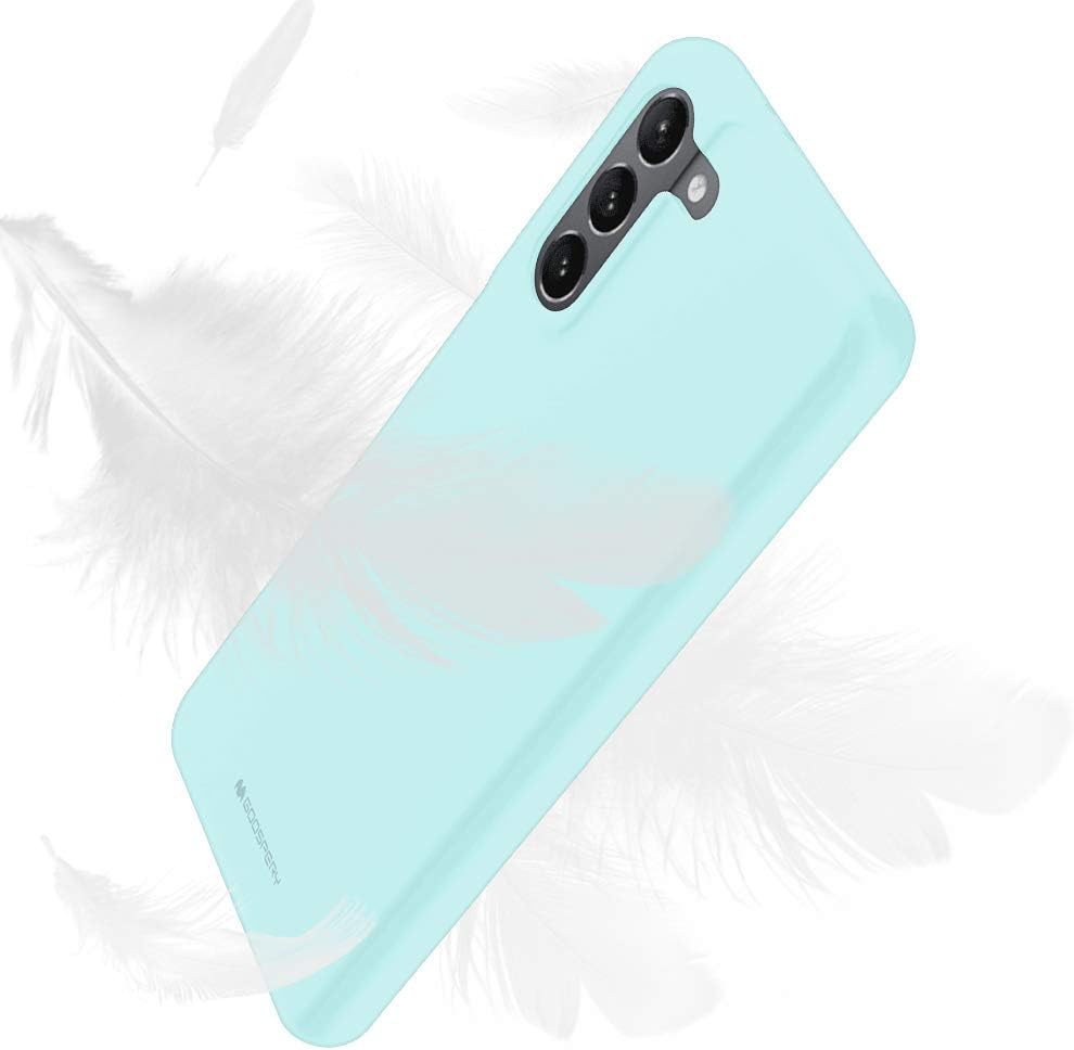 GOOSPERY Soft Feeling Jelly for Galaxy S21 Plus Case, Silky Slim Bumper Case Cover, Mint