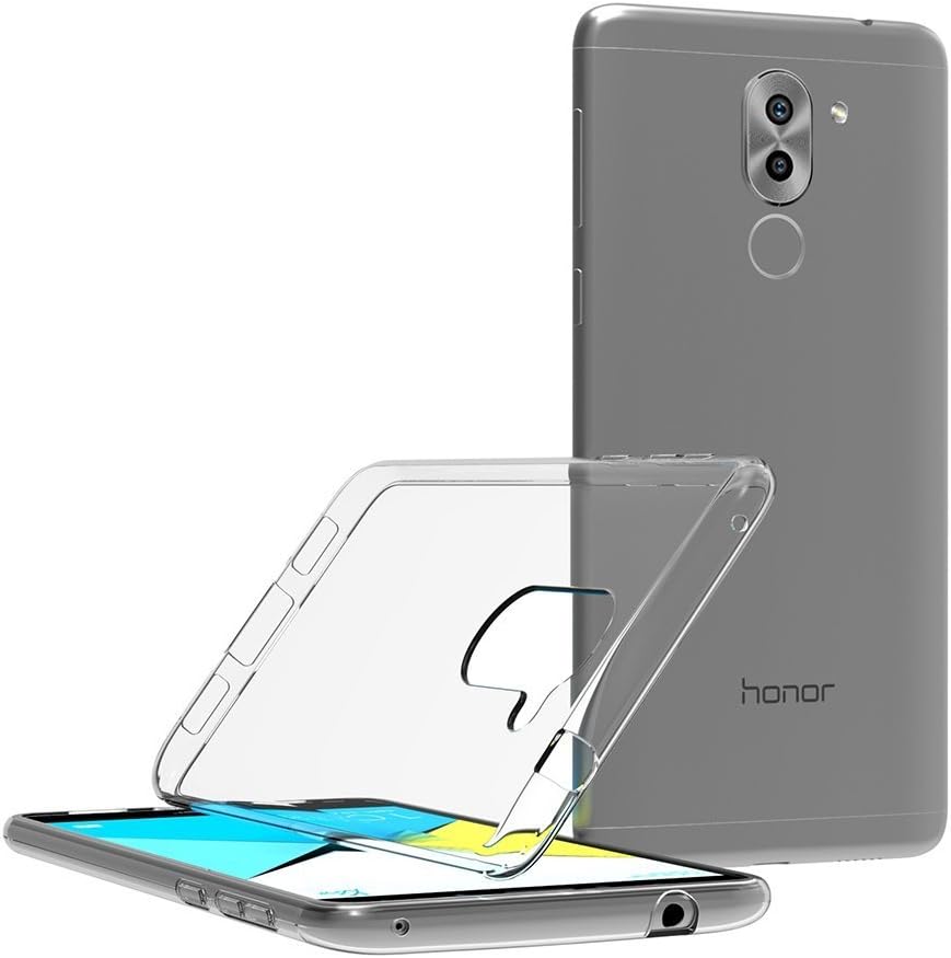 MaiJin Soft TPU Rubber Gel Bumper Case for Huawei Mate 9 Lite/Honor 6X / Huawei GR5 2017 (5.5 inch) Transparent Back