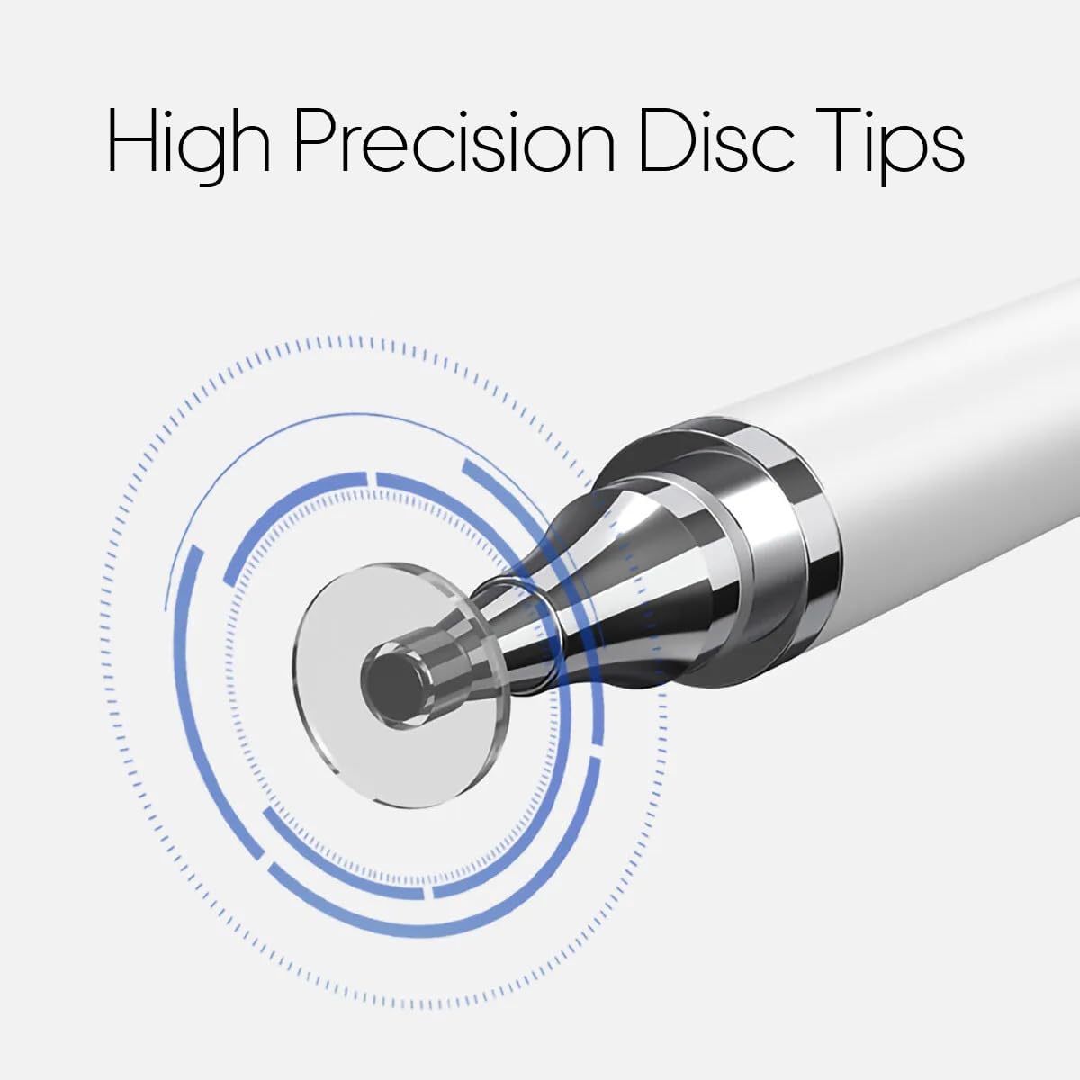 Replacement Disc Tips, High Precision Fine Point Round Disk for 2 in 1 Series Stylus Pen, Clear (6 Pack)