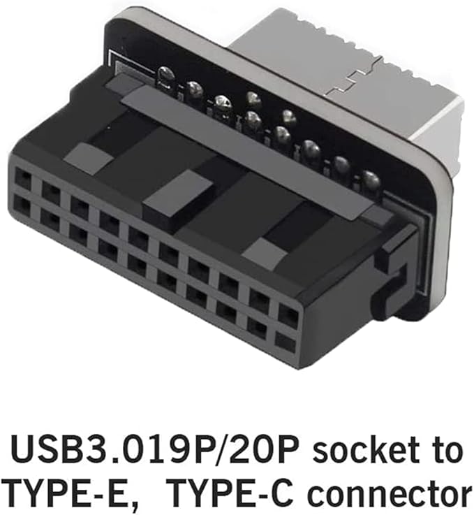 USB Front Panel Adapter USB 3.0 Front 19PIN to 3.1 Type C Front Panel Header Type E Adapter 20 to 19 Pin Expansion Card