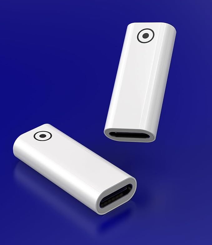 (Only applicable to original pens)USB C Female to Lightning Female Adapter 2-Pack Pencil 1st Generation Charger Accessories for Charging Pen Converter Type-c Charge Cable Ipad Ipencil Connector