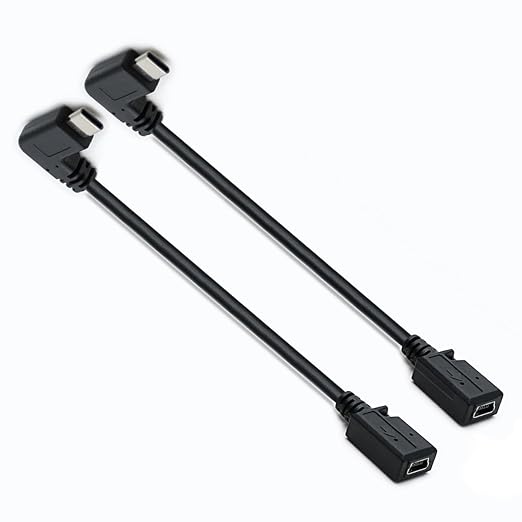 2-Pack 90 Degree USB Type C Male to Mini USB femlae Cable,USB 3.1 Male to Mini 5-Pin B USB Female Adapter for Laptop Adapter Converter for Laptop