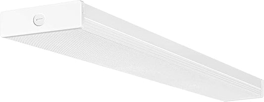 hykolity 4FT LED Wraparound Light, 40W, 4400lm, 4000K, [2-lamp 32W Fluorescent Equiv.], 4 Foot LED Wrap Light Fixture, Flush Mount Office Ceiling Light for Garage, Office, Kitchen, ETL Listed