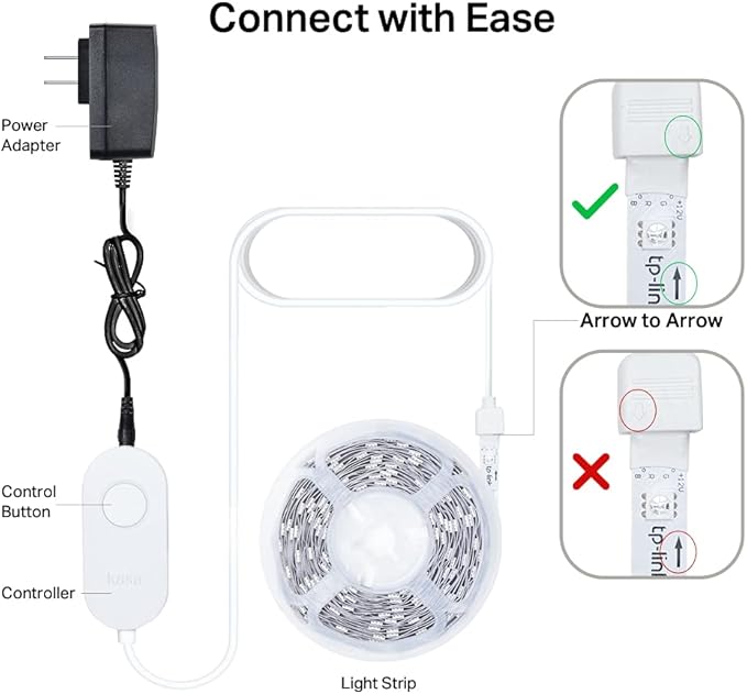 Kasa Smart LED Light Strip, 16.4ft WiFi LED Strip Works with Alexa, Google Home, SmartThings, High Brightness with 16 Million Colors, RGB, Grouping, Adjustable Length, Up to 25,000 Hours (KL400L5)