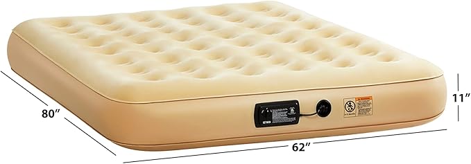 Simpli Comfy Queen Replacement Air Mattress with Built-in Pump – Compatible with EZ Bed, Use Alone or with Frame, Fast Inflation, Portable and Easy Storage