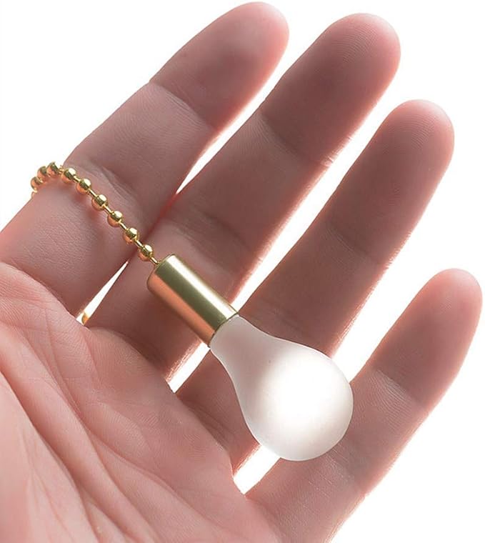 Ceiling Fan Pull Chains, 2pcs 3mm Diameter Beaded Ball Fan Pull Chain, 13.6 Inches Fan Pulls Set with Connector for Ceiling Fan Light and Lamps