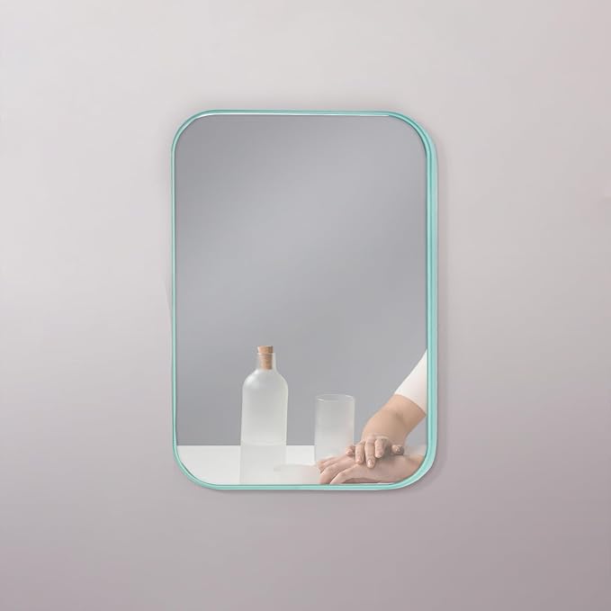10Pcs Table Desk Vanity Makeup Mirror, 8-Inch Simple Portable Travel Mirror with Stand, Standing and Wall Hanging Dual-use Blue
