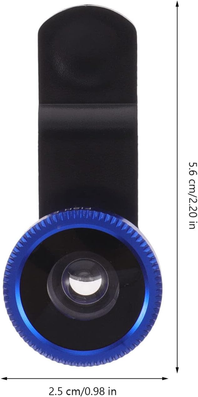 Hemobllo Phone Camera Lens - 3 in 1 Kit, 180° Fish Eye + 0.67X Wide Angle + Macro Lens, Universal Clip