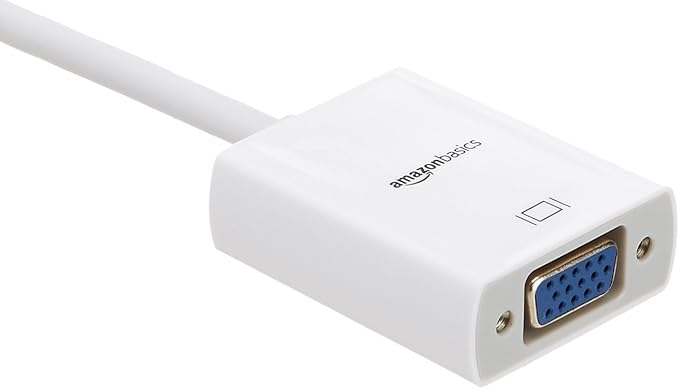 Amazon Basics Mini DisplayPort to VGA Monitor Adapter, White