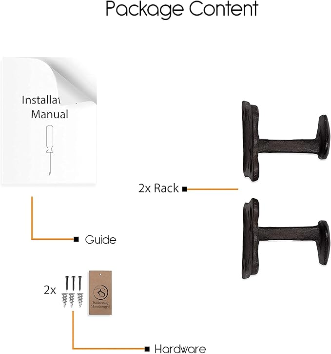 Rustic State Motris Wall Mount Cast Iron Hooks Coat Towel Bag Hat Hanger Multiuse Entryway Railroad Spike Rack Black Set of 2