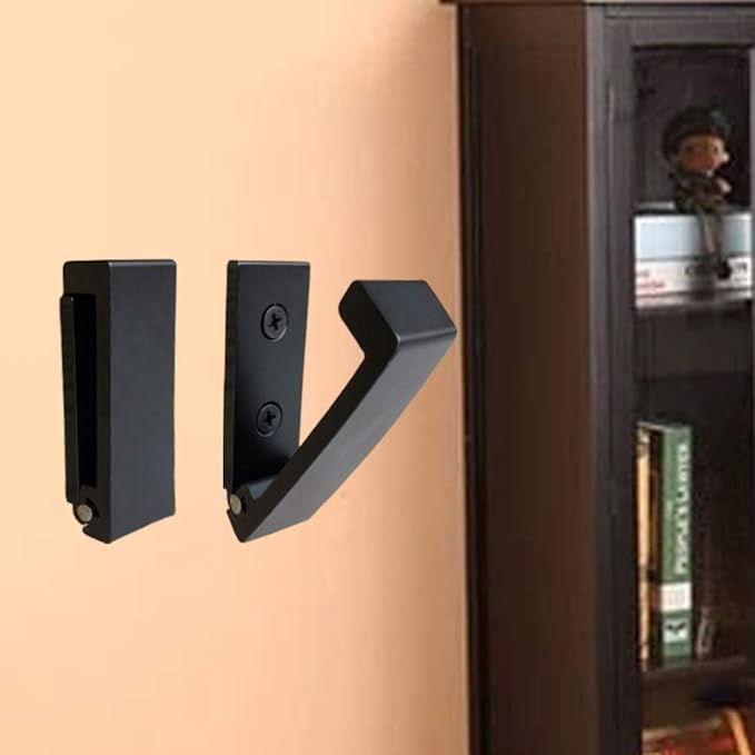 ZEYU Folding Coat Hooks, 10Pcs Wall Hooks for Hanging Coat Towel Hooks Hardware Heavy Duty Aluminum Alloy Headphone Holder Hooks No Rust Wall Mounted with Screws for Bags Fitness Equipment