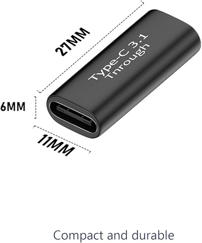 USB C Female to Female Connector, 5Pack Type-C Coupler Supports Up to 10Gbps Data Transfer and 100W Fast Charging