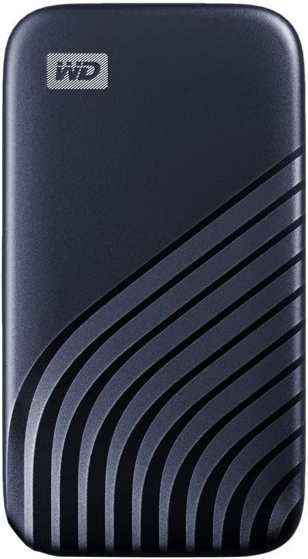WD 2TB My Passport SSD Portable External Solid State Drive, Blue, Sturdy and Blazing Fast, Password Protection with Hardware Encryption - WDBAGF0020BBL-WESN