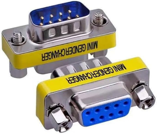 2pcs Rs232 Serial Cable 9 Pin DB9 Male to Female Gender Changer Coupler Adapter Connector
