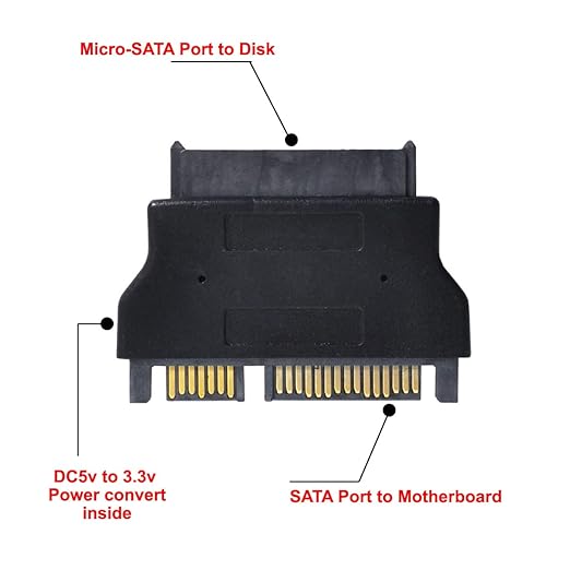 chenyang 1.8" Micro SATA 7+9 16Pin to 2.5" SATA 7+15 22Pin SSD HDD Hard Disk Drive Connector Adapter