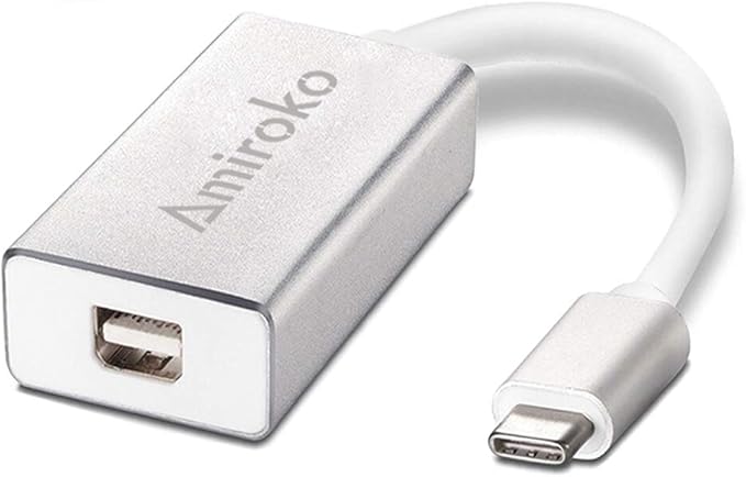 USB-C to Mini DisplayPort Adapter, USB 3.1 Type C to Mini DP Adapter Support 4K, 1080P Compatible with MacBook Pro, MacBook 12", Alienware, to LED Cinema Display/Dell Monitor etc, Silver