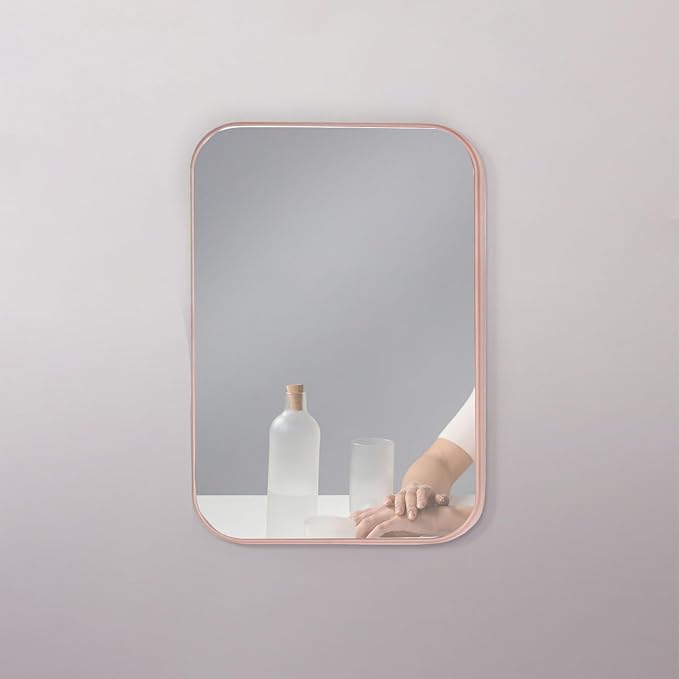 10Pcs Table Desk Vanity Makeup Mirror, 8-Inch Simple Portable Travel Mirror with Stand, Standing and Wall Hanging Dual-use Pink