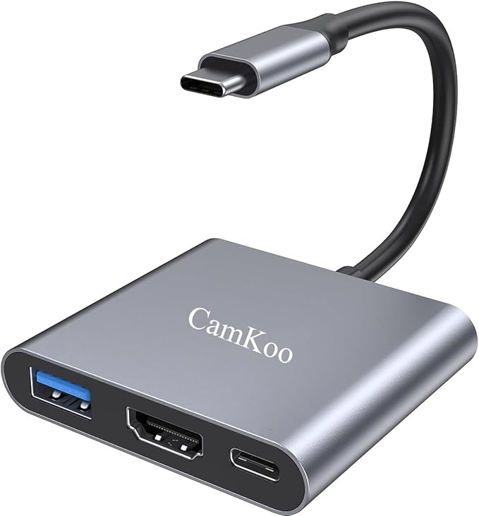USB C to HDMI Multiport Adapter with USB-C PD Charging Port, 4K HDMI Output Port, USB 3.0 Port for Monitor to Laptop, USB-C Digital AV Multiport Adapter for MacBook Pro Air iPad Pro USB-C Devices