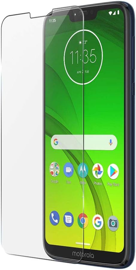 Moto G7 Power Screen Protector (3 Pack) - Clear Tempered Glass, Bubble Free, Case Friendly, Compatible with Moto G7
