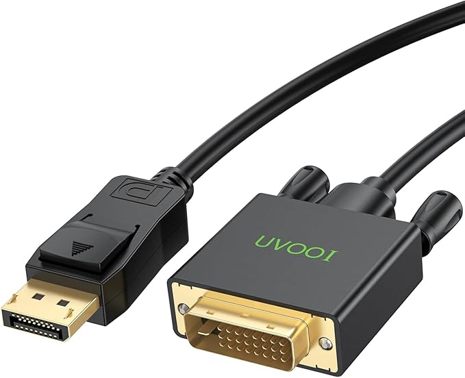 DisplayPort to DVI Cable 6FT 10-Pack, DP to DVI Cables Cord Compatible with Computer, PC, Monitor, TV, Projector