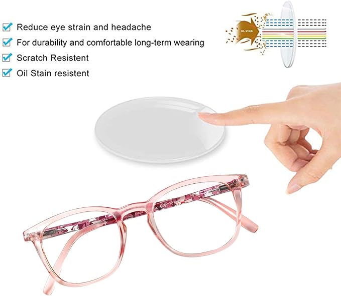 Henotin 3-Pack Blue Light Blocking Reading Glasses,Spring Hinge Computer Readers for Men Women,Anti UV Ray Filter Eyeglasses (Mixed Color-2, 1.50, Diopters)