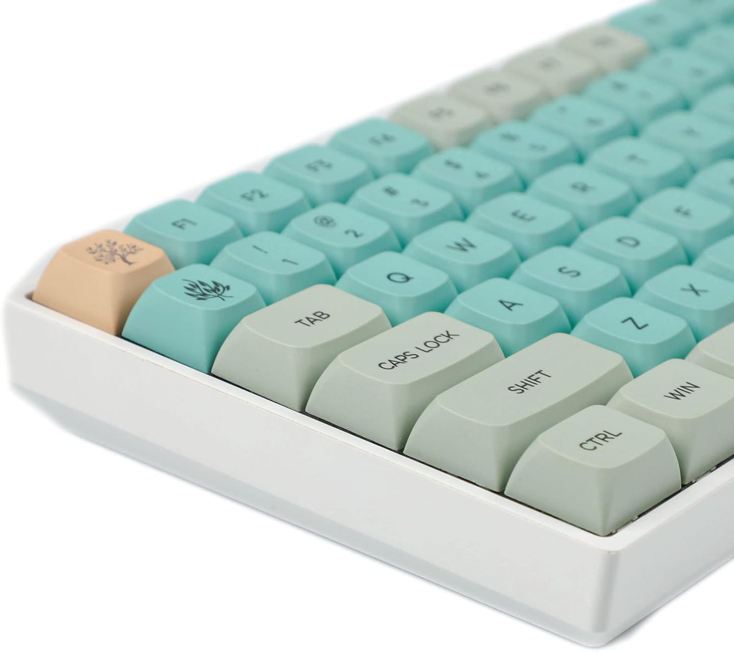 YMDK Banyan Keycaps 126 Key Dye Sub ZDA PBT Keycap, Similar to XDA for MX Keyboard 104 87 GK61 96 84